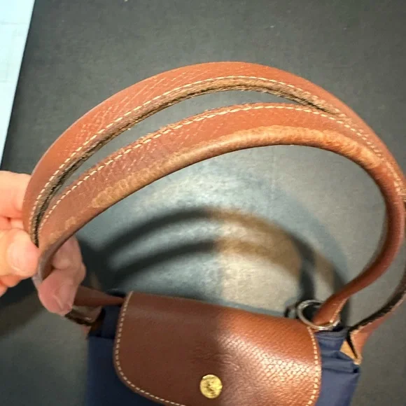 Longchamp Navy and Brown Tote Bag - Picture 10 of 16